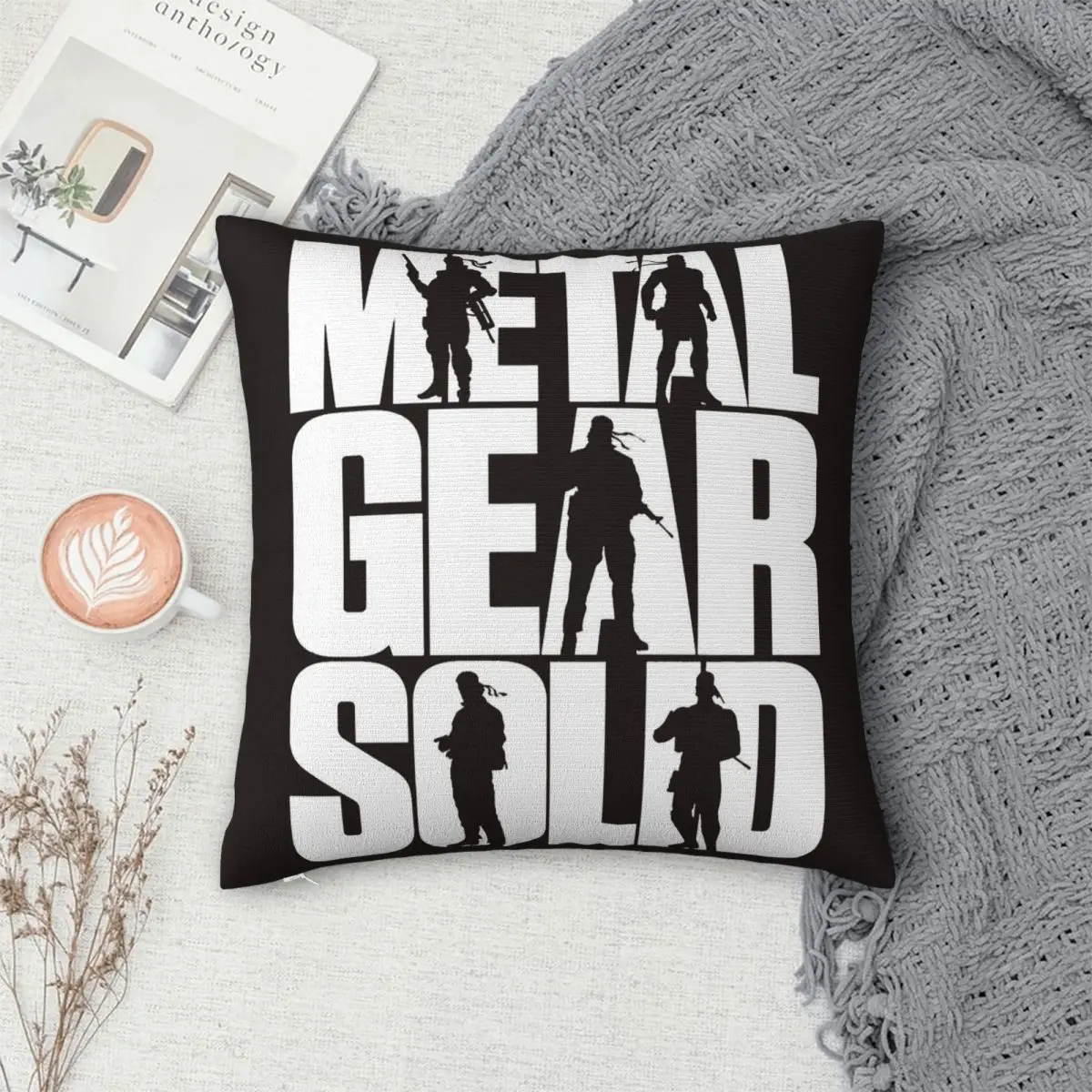 Game Metal Gear Solid Square Pillowcase Pillow Cover Cushion Zip Decorative Comfort Throw Pillow for Home Living Room
