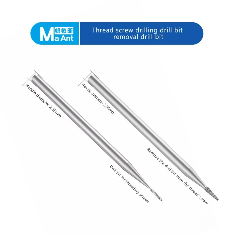 MaAnt Alloy Armor Piercing Sliding Thread Drill Bit For Mobile Phone Bottom Screw Removing Compatible With 2.35mm Grinding Pen
