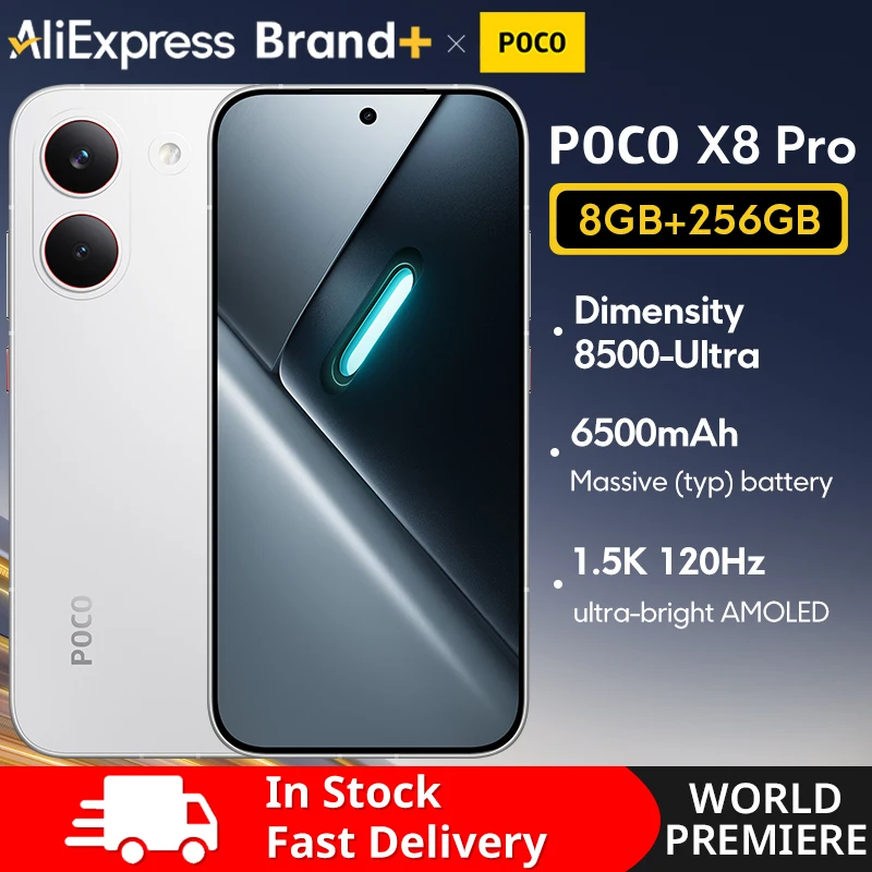 POCO X8 Pro グローバル版（8GB/256GB) World Premiere】POCO X8 Pro Global Version Smartphone 6.59