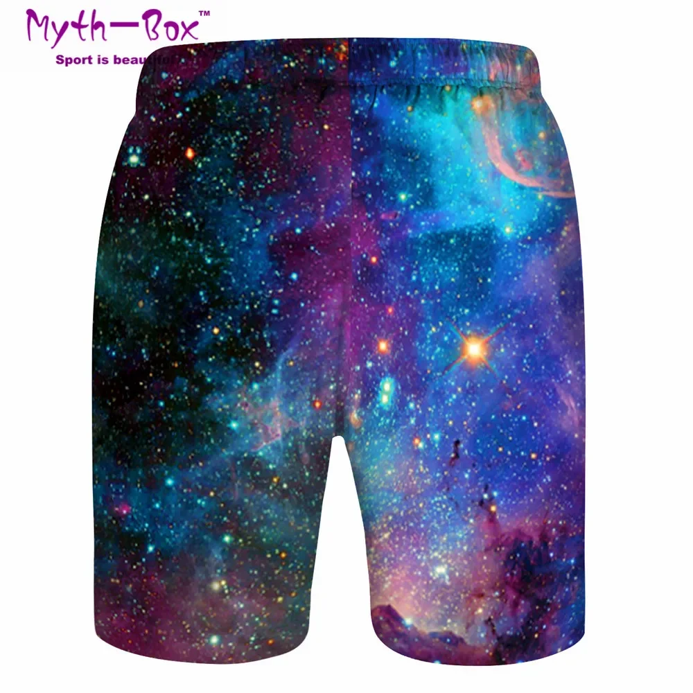 Summer Men's Beach Shorts Water Sport Beach Pants Starry 3D Print Surfing Short Swimwear Loose Surf Board Trunks Swimming Shorts