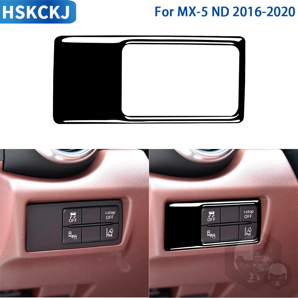 For Mazda MX-5 ND 2016 2017 2018 2019 2020 Car Accessories Interior Plastic Headlamp Front Light Control Panel Trim Sticker