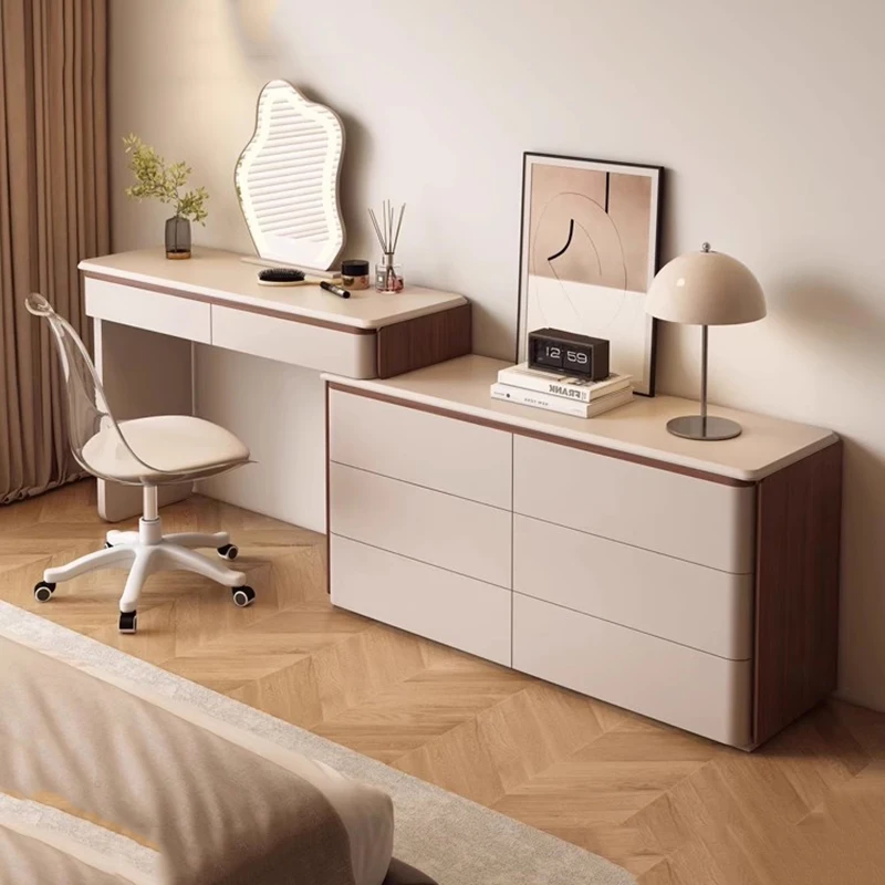 

Drawers Makeup Vanity Table Bedroom Mirror Desk Chair Dressing Table Modern Stool Closets Mesa De Maquillaje Trendy Furniture