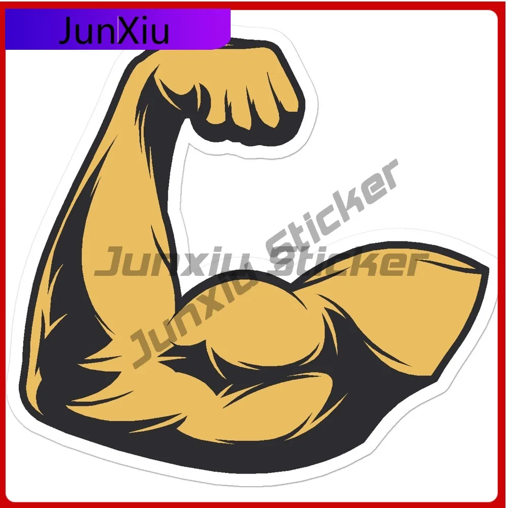 

Bicep Muscle Weights Cute Best Gift Durable Creative Bumper Decal Accessory Waterproof Vinyl Car Laptop Window Auto Exterior