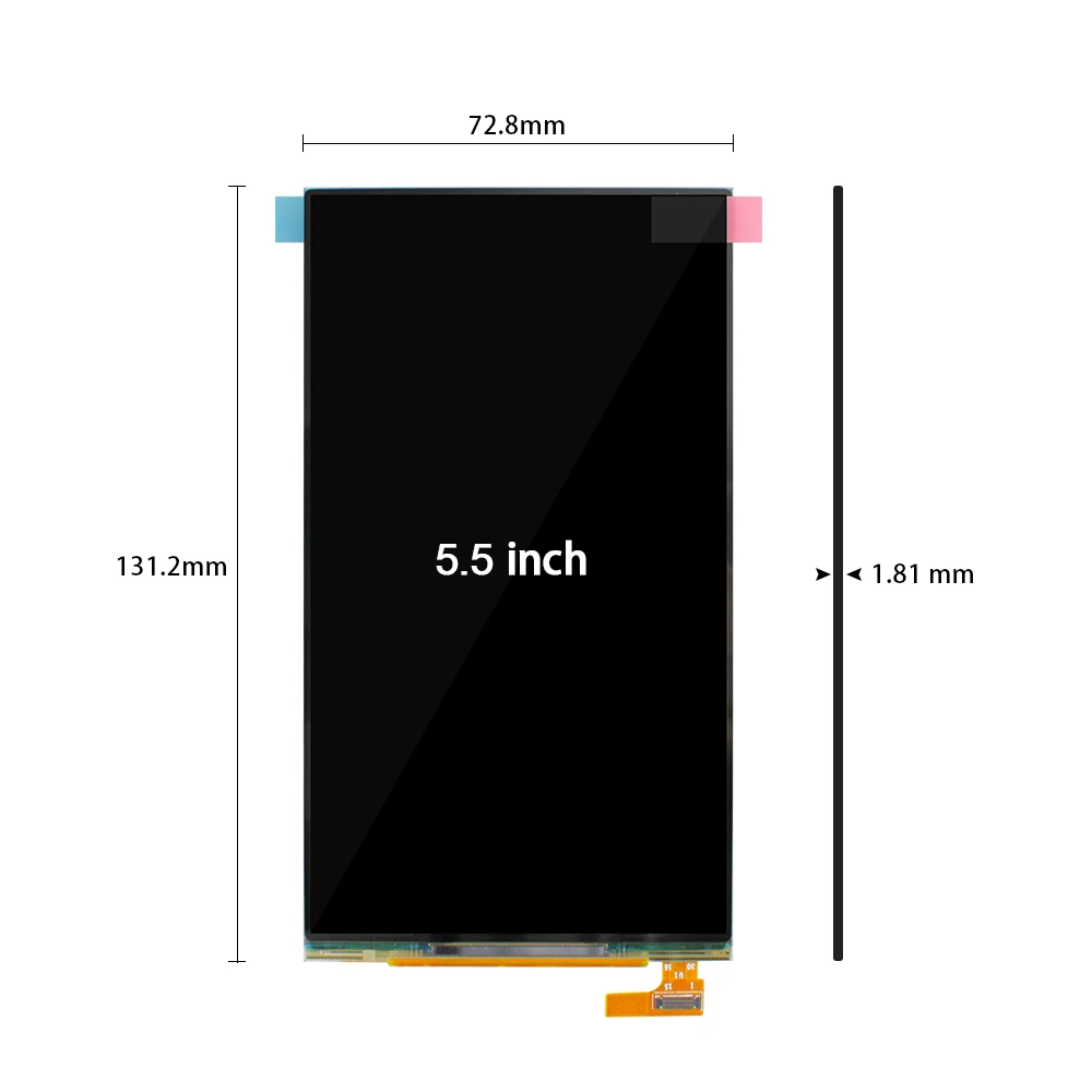 Pantalla LCD OLED para teléfono móvil, 5,5 pulgadas, MIPI E555HBM2, 30 Pines, TTL, 720x1280, brillo 300