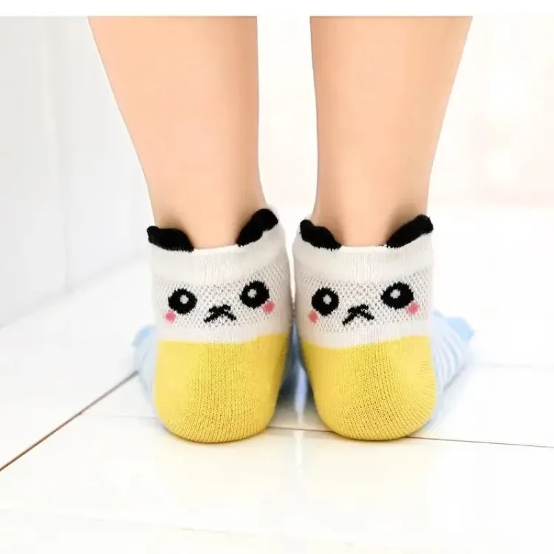 Summer Toddler Baby Kids Girls Boys Cartoon Socks Children Animal Five Fingers Hosiery Mesh Breathable Toe Socks Accessories