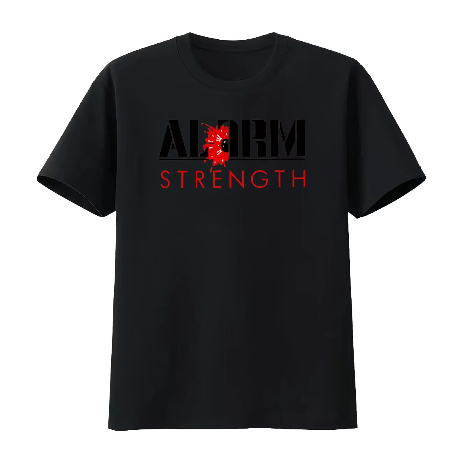 Strength T-Shirt Summer Casual Cotton Tee Oversized Streetwear Tops Vintage Graphic Print Loose Fit Short Sleeve