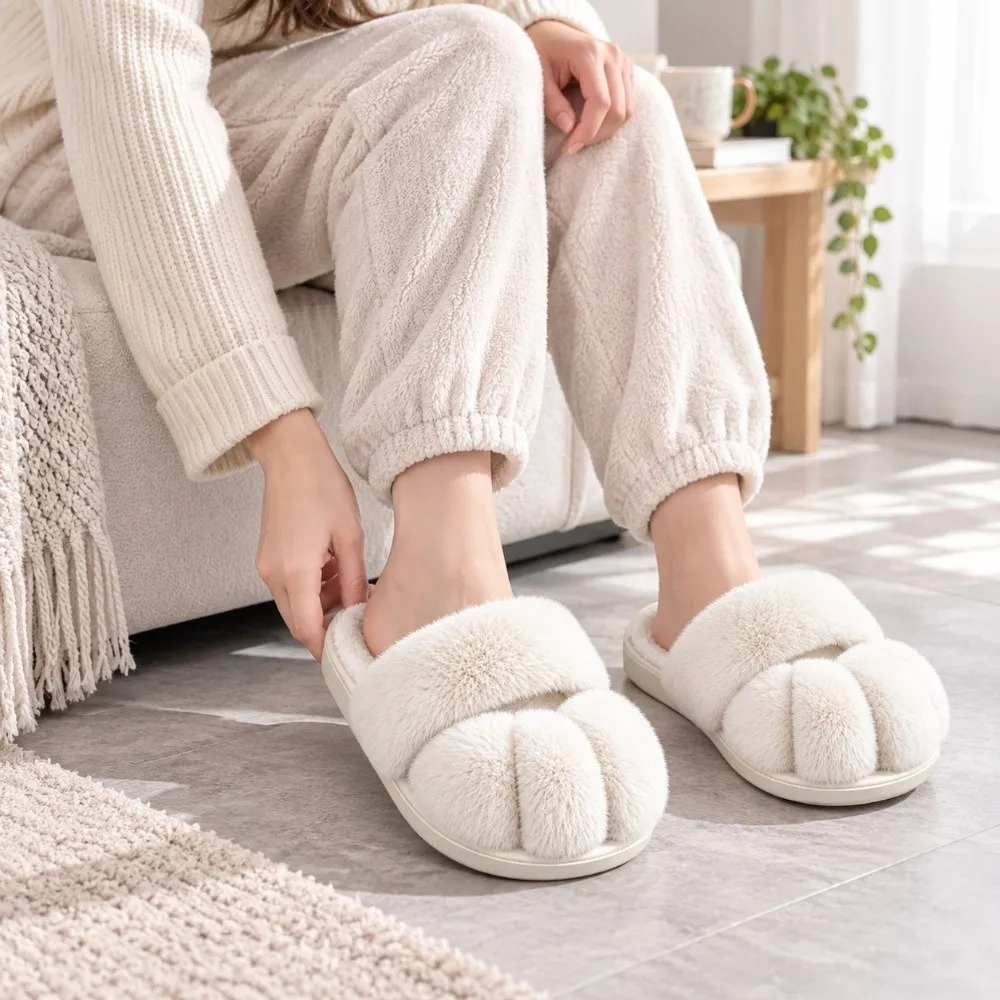 Creative Soft Lining Cat Claw Slippers Non-Slip Furry Cosplay Paw Shoes Winter Warm Fursuit Boots Unisex