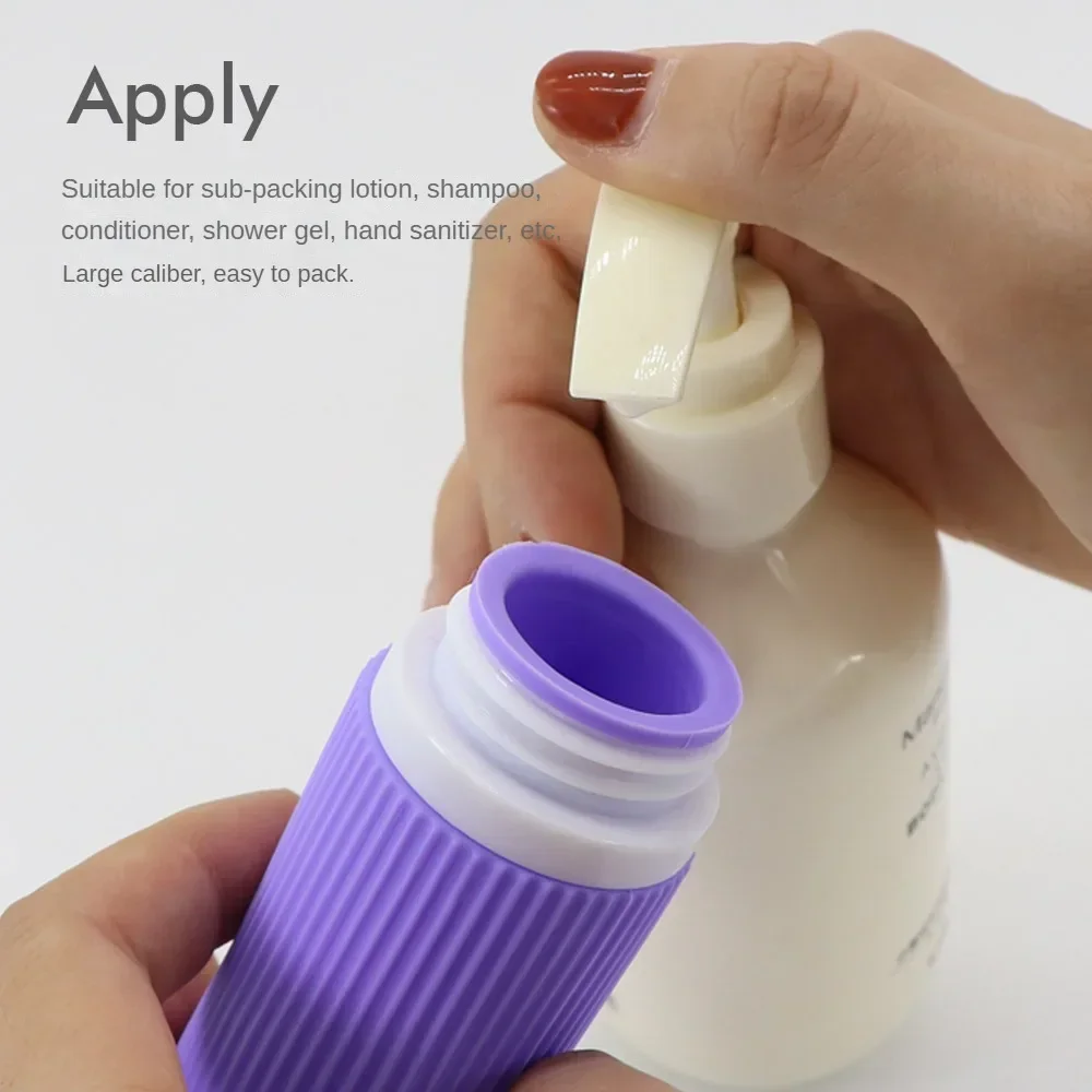 4pcs 100ML Silicone Travel Bottles Accessories Portable BPA Free Leak Proof Squeezable Size Containers Travel Essentials Sets