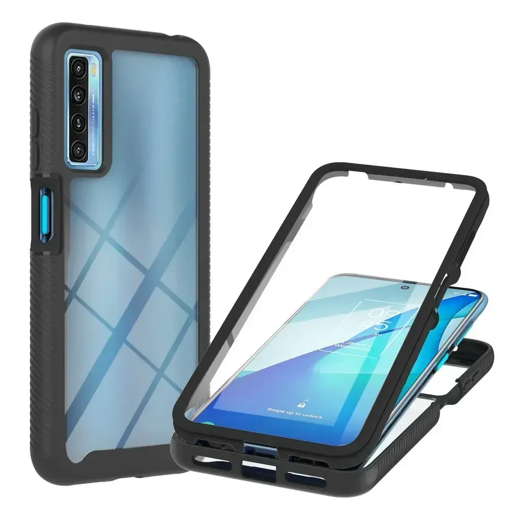 

For TCL 20L Plus 20S 20 L 5G Crystal Case Front Back Panel 360 Protective Shell TCL20 TCL 20 Lite Plus + Shockproof Cover Funda