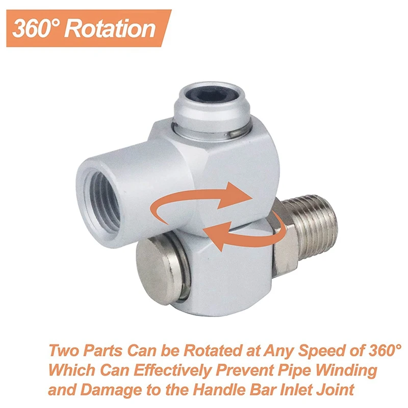 Montagem Pneumática Conector De Mangueira De Ar Giratório De 360 Graus Giratório Industrial Adaptador De Ferramenta De Ar Portátil Montagem Giratória