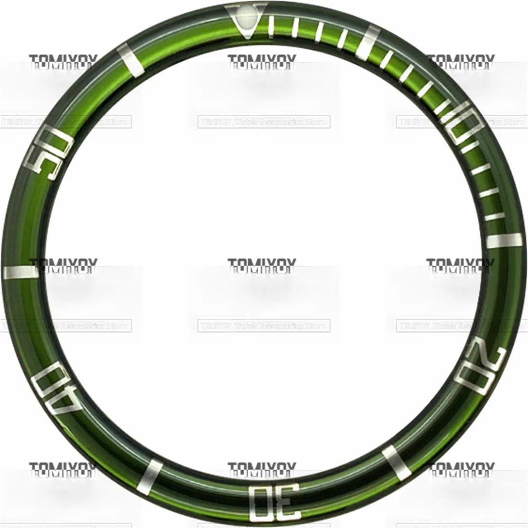 38MM black green Red dispensing flat bezel insert Fit for Sekio007 SKX009 men\'s mechanical watch
