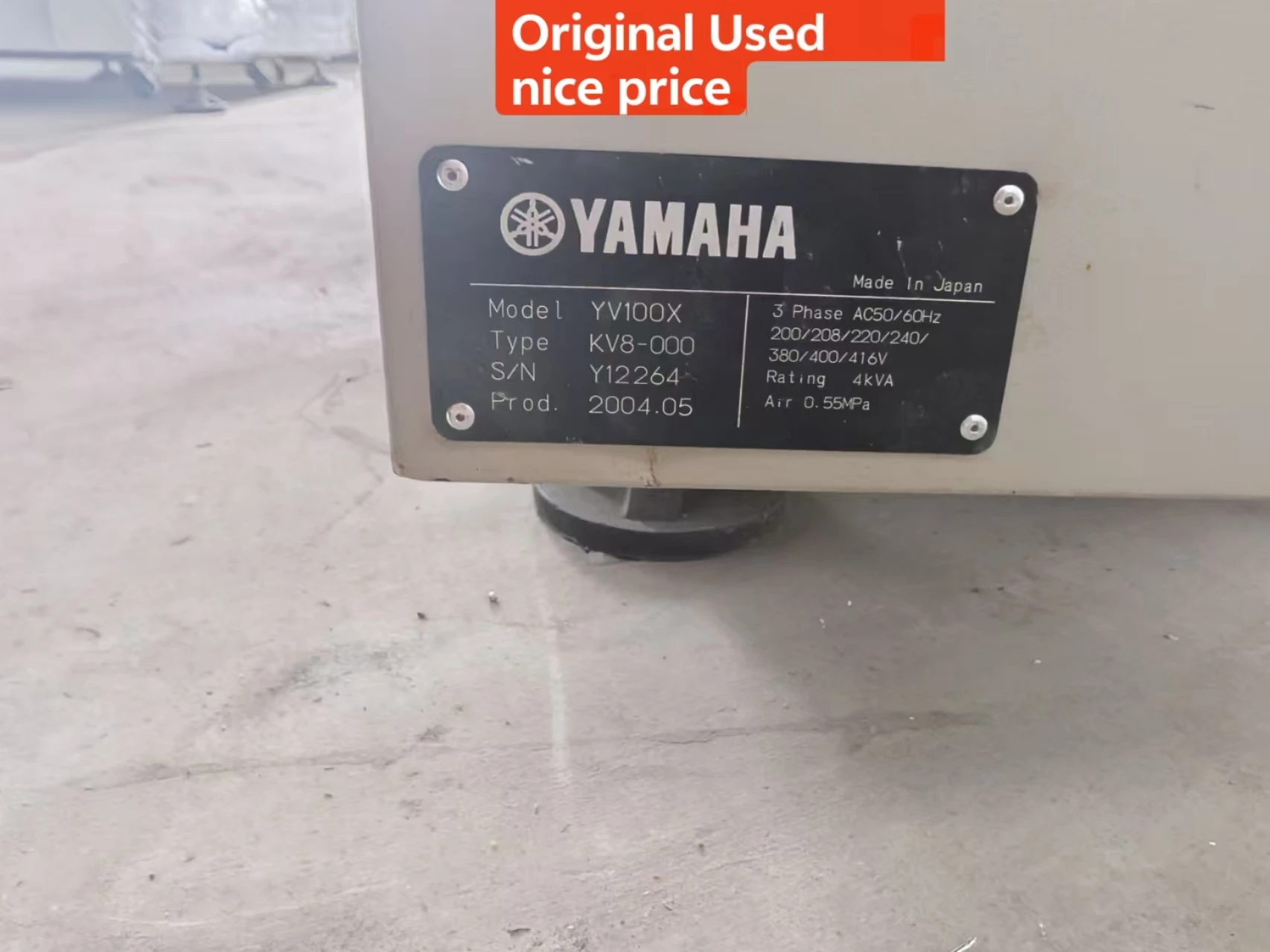 SMT Pick and Place Machine YAHAMA YV100XG Used
