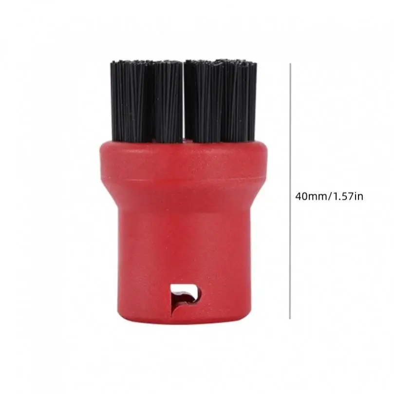 1piece Black / Yellow / Red Small Round Brushes Fit for Karcher SC1 / SC2 / SC4 Steam Cleaner, Nylon Cleaning Brushes