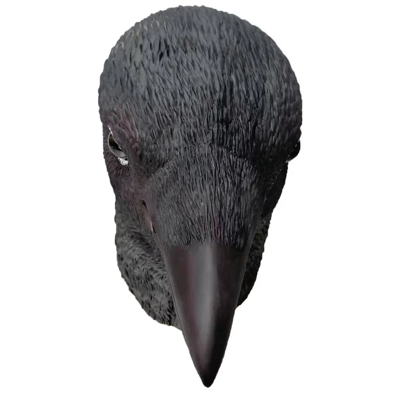 Wnvivi Masque d'oiseau réaliste en latex pour tête entière - Masque de pigeon pour Halloween, fête masquée