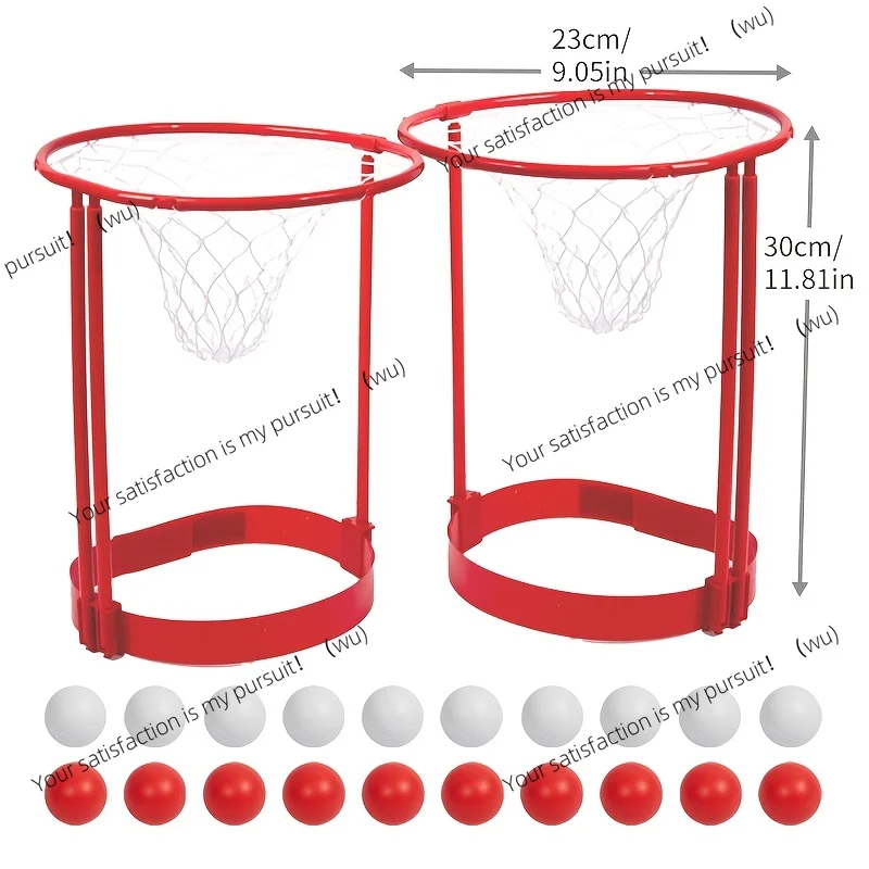 2-Piece Basketball Headband Kids Adult Party Games Carnival Games Adjustable Basketball Net Headband with 20 Balls