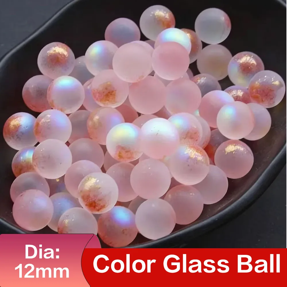 20/40/80/120Pcs Dia 12mm Glass Ball Non porous Color Crystal  DIY Handmade Material Garden Ornament Fish Tank Vase Decoration