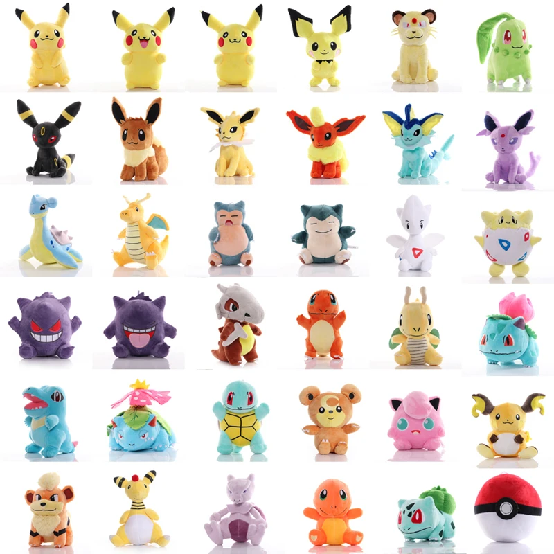 

Pokemon Pikachu Gengar Plush Blastoise Lapras Haunter Mewtwo Dragonite Jigglypuff Peluche Kawaii Плюшевые игрушки Хобби Детские подарки
