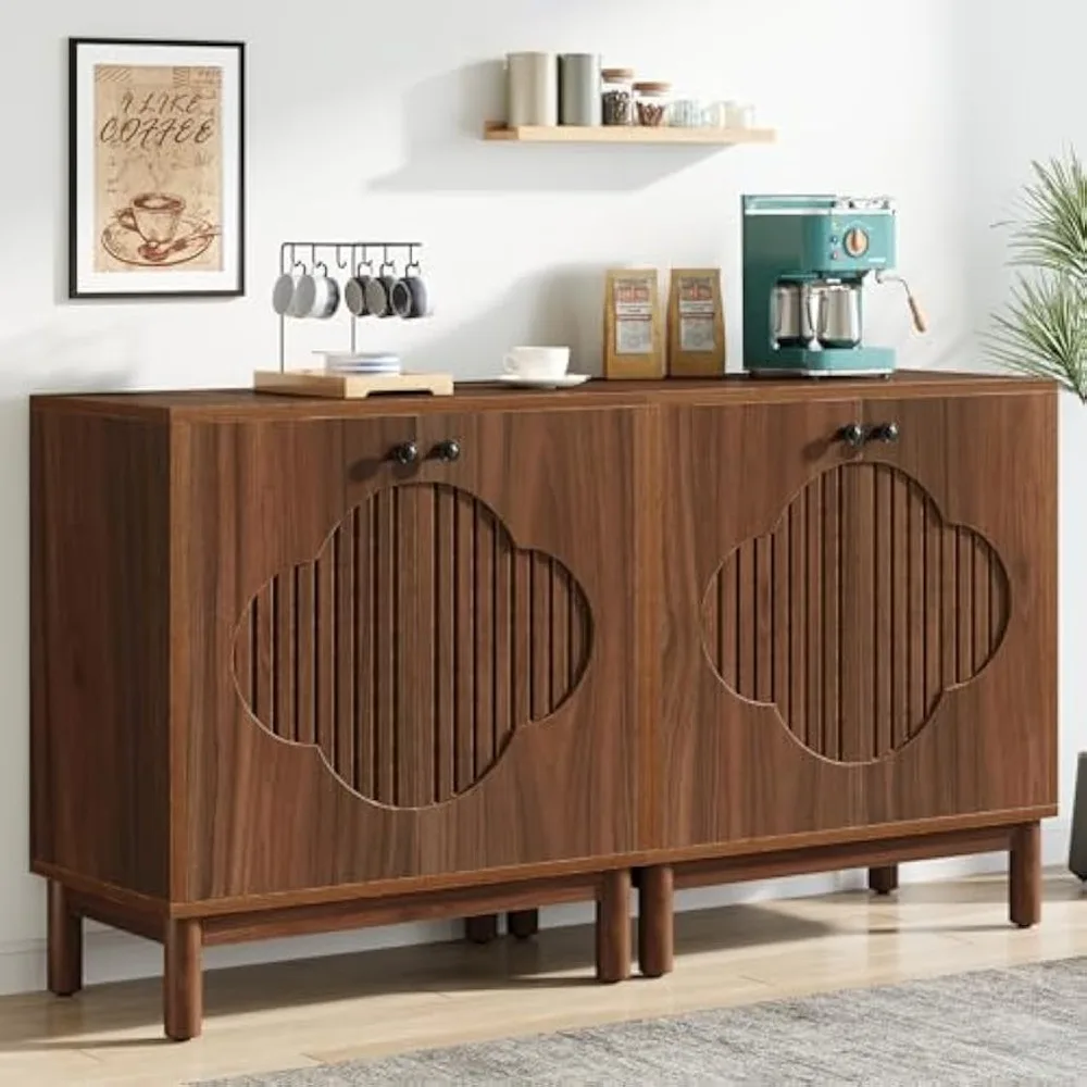 

Sideboard Buffet Cabinet, 55" Storage Cabinet with Shelves and Doors, Modern Credenzas for Kitchen, Living Room, Dining Room, R