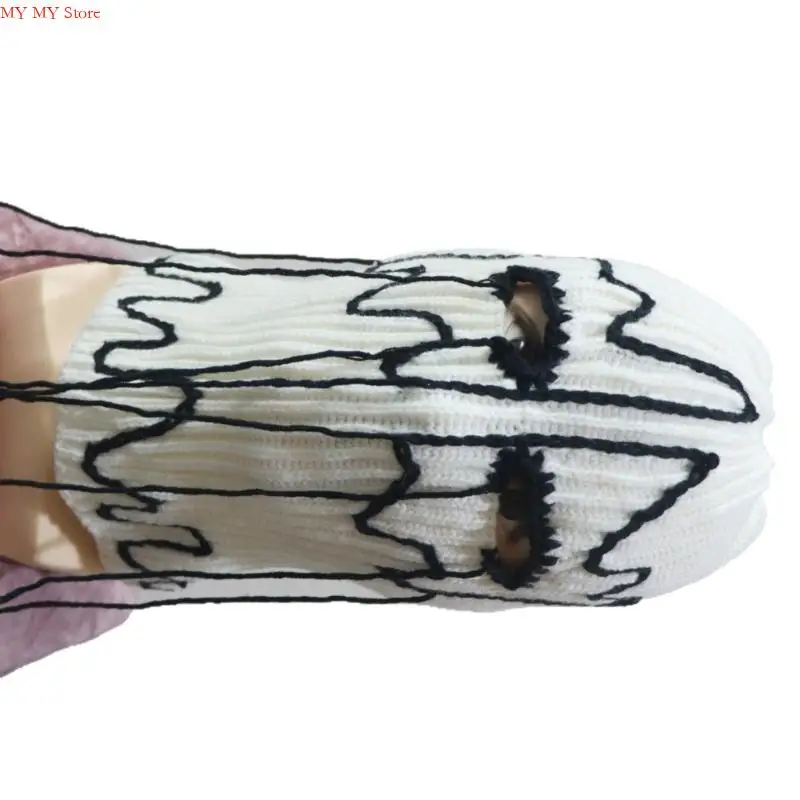 

N1HE Halloween Scary Pullover Hat Balaclava Ski Mask Hat for Cold Weather Winter Activity Masquerades Cosplay Costume Props