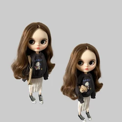 New Arrival Blythe Clothes Cute Dog Sweater Casual Sweatshirt Pleated Long Skirt for Blyth OB24 OB26 Pullip 1/6 Dolls Outfit