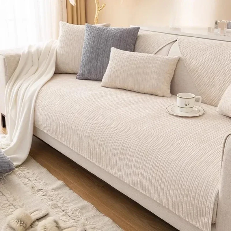 Luxury Chenille Sofa Cover Towel for Living Room Sofa Protective Slipcover Four Season Universal Combination Couch Cushion 소파커버