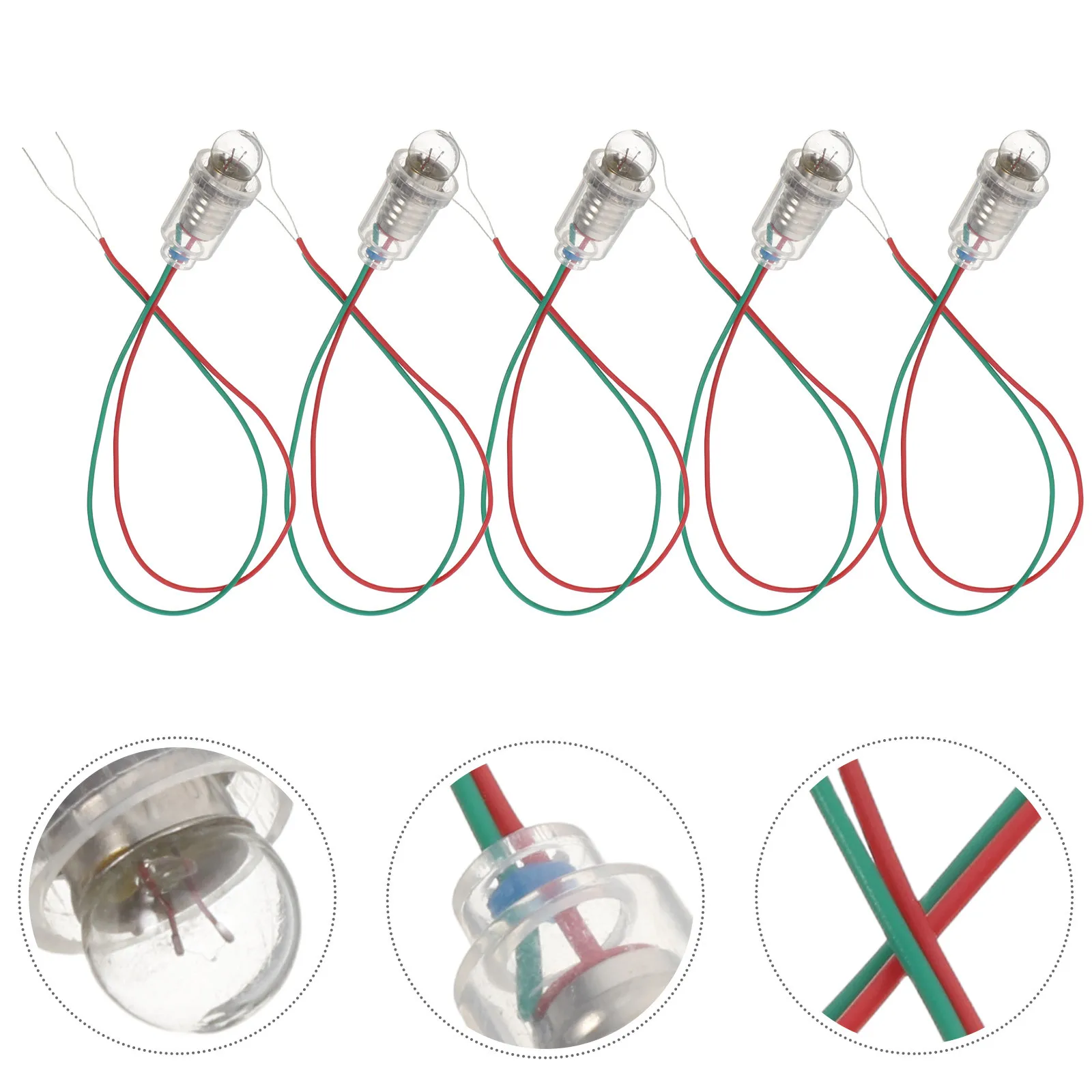 

20Pcs Miniature Screw Lamp Holders Plastic Wire Mini Bulb Base for Electrical Physics Experiments Flashlights Indicator
