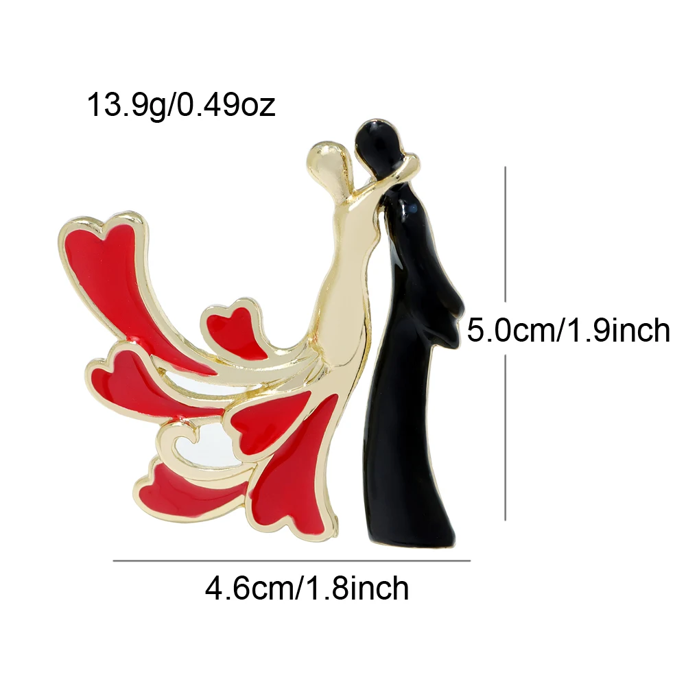 CINDY XIANG Valentine's Day Brooch Lady And Gentleman Dance Pin New Design 2024 Fashion Jewelry