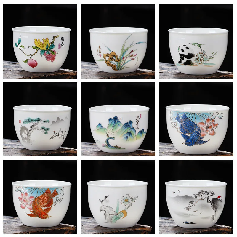 

Jade Porcelain Tea Cup Kung Fu Tea Tasting Cup Household Water Cup