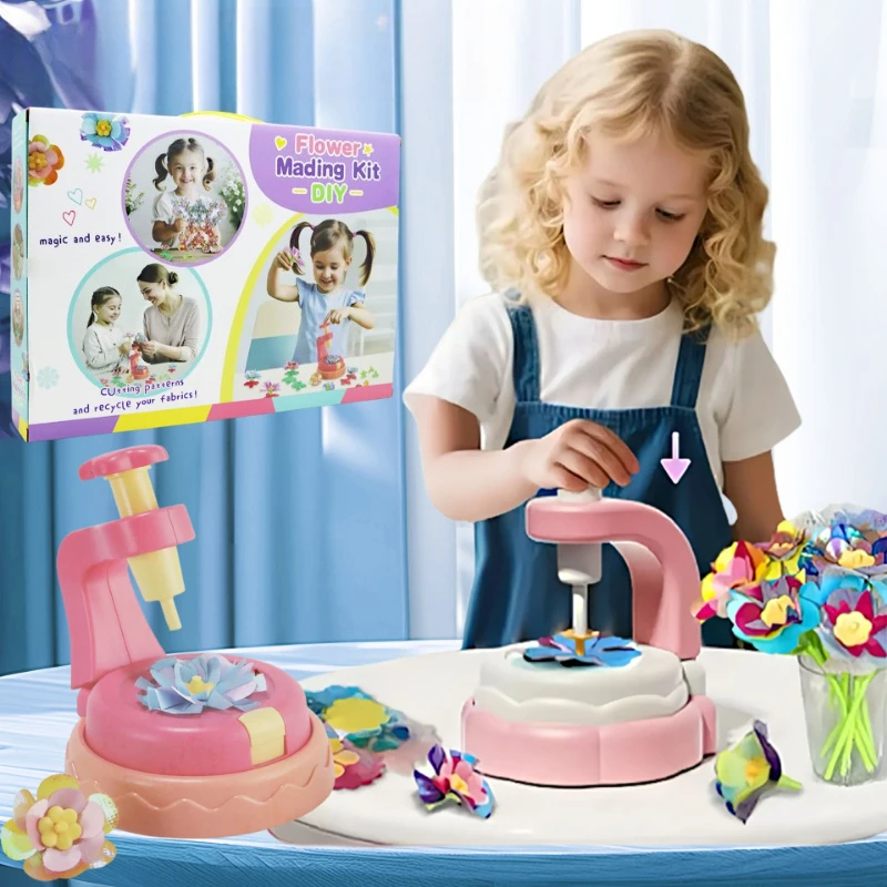 Kits de loisirs créatifs DIY pour bouquets de fleurs, machine à gaufrer pour filles, jouet de puzzle interactif parent-enfant, cadeaux de Noël pour filles
