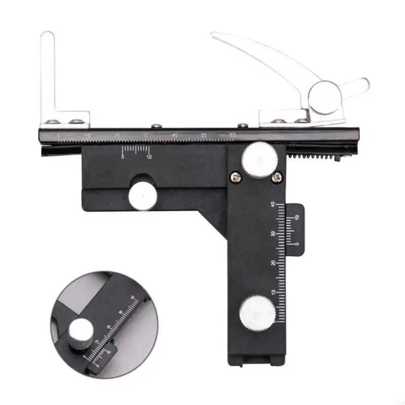 652F Stable & Easy to Use Microscope Measuring Scale Aluminum Stage Micrometer Microscope Single Line Ruler for Education