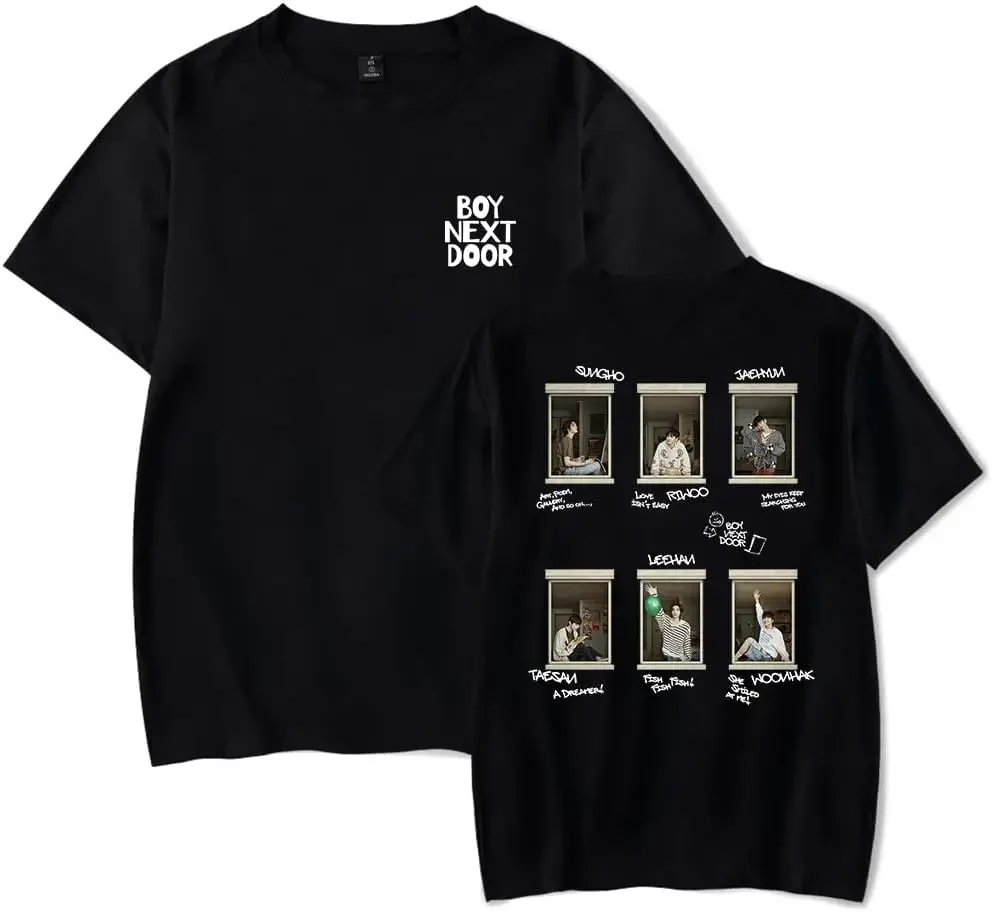 KPOP BOYNEXTDOOR Merch Oversized T Shirt SUNGHO RIWOO JAEHYUN TAESAN LEEHAN WOONHAK 100% Cotton Short Sleeve Graphic Tees