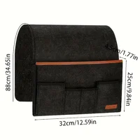 Sturdy Felt Hanging Organizer for Bedside & Dorm Rooms - Multi-Pocket Storage Pouch for Remote Control Books Essentials - Image 3