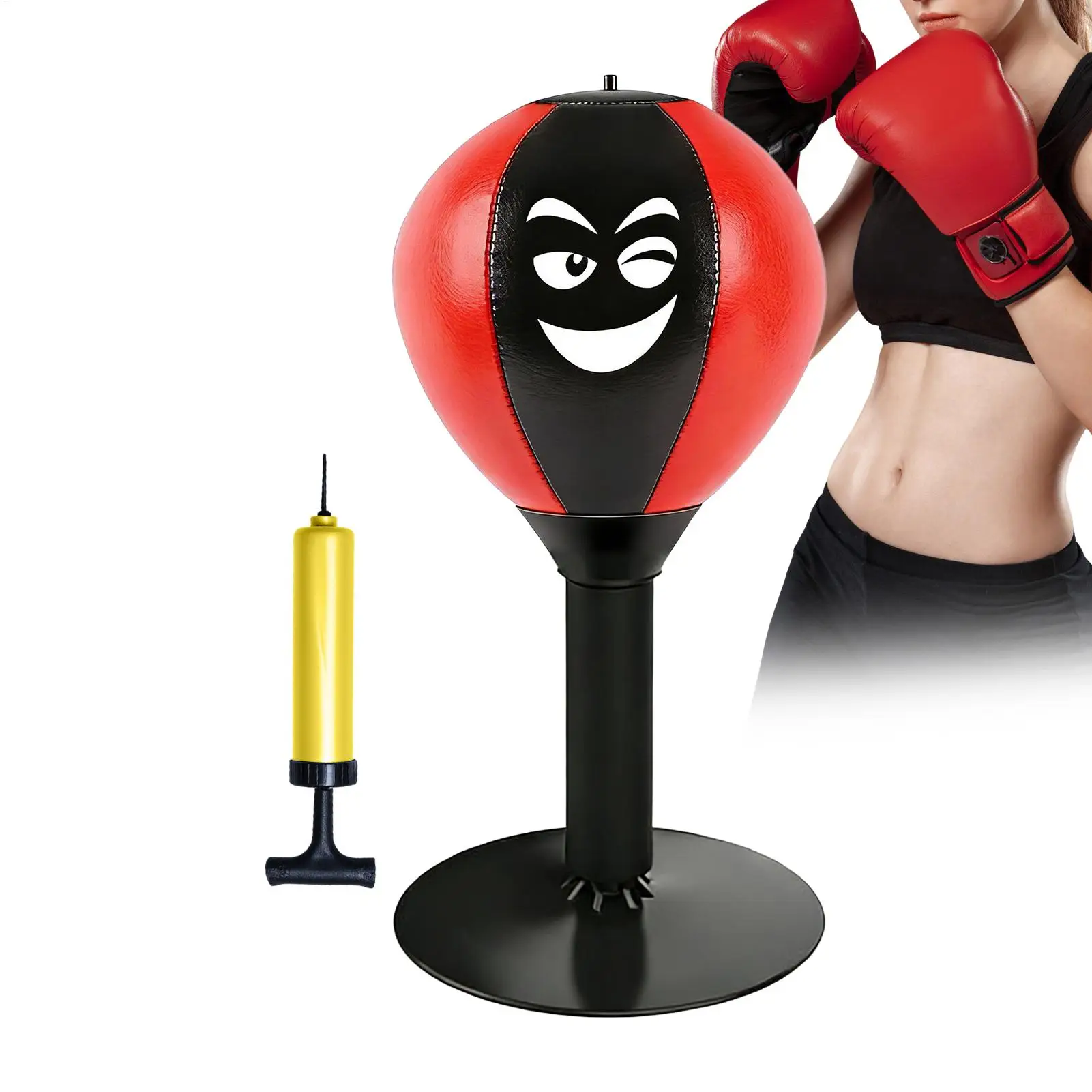 Suction Cup Desktop Punching Bag Reflex Training Boxing Target For Stress Relief, Portable Tabletop Speed Bag For Home Office