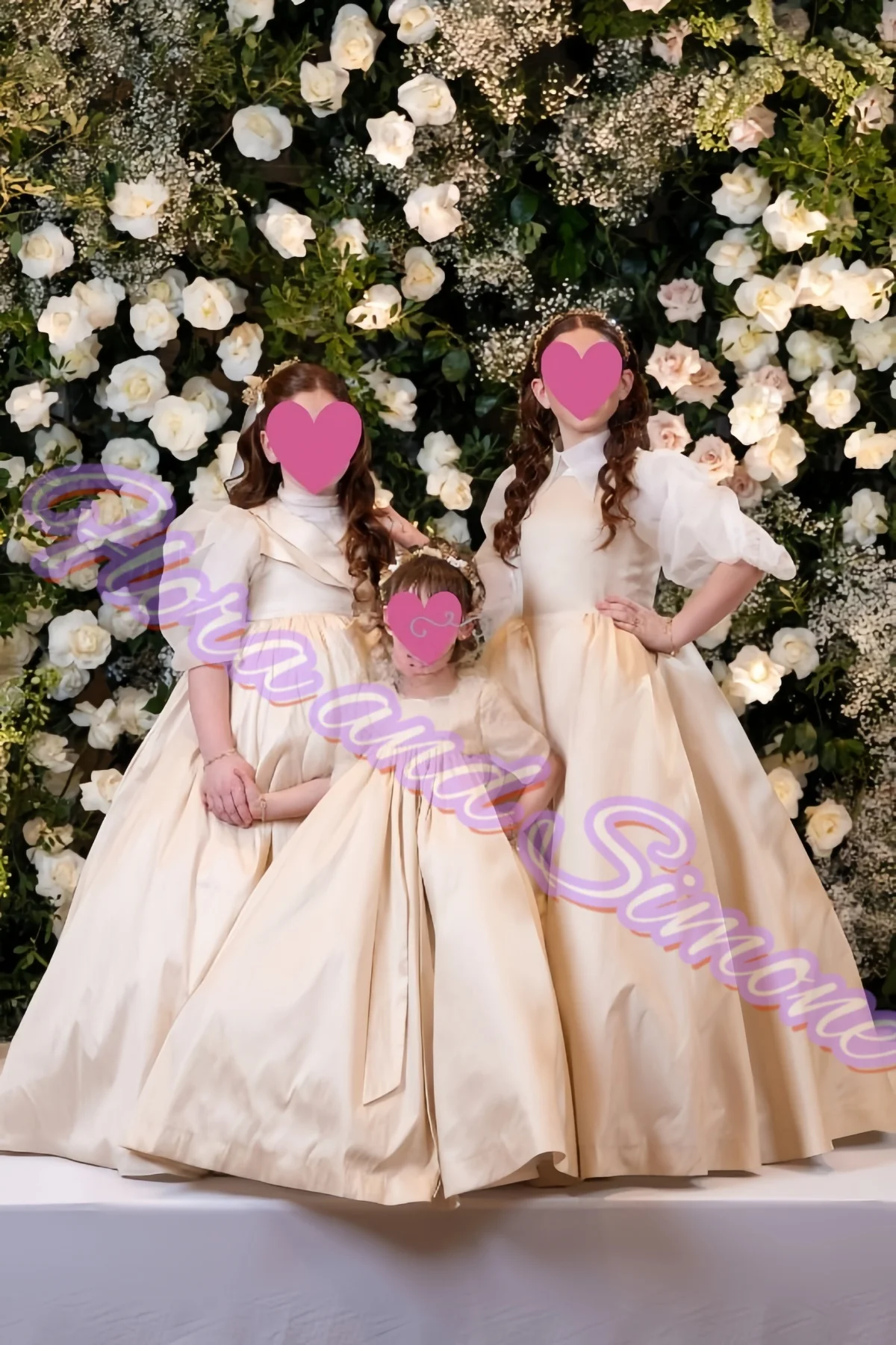 Customized Elegant Organza Shirt Champagne satin Flower Girl Dress for girl gown Wedding ceremony girl gown Holiday Celebration