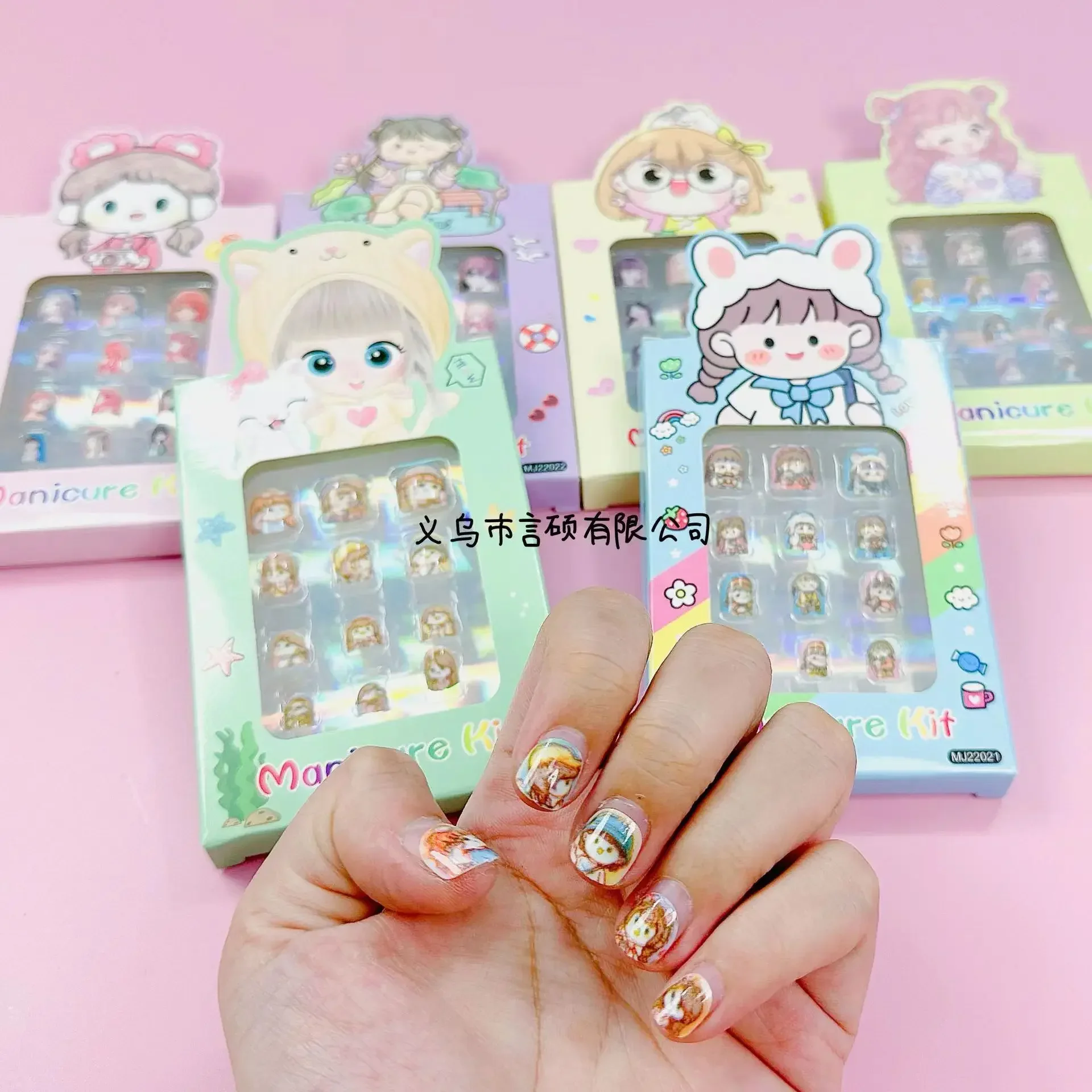 New 6 Box Sanrio Nail Sticker Anime Stickers Fashion Manicure Stickers Manicure Tattoos Set Mymelody Kuromi Cinnamoroll Gift