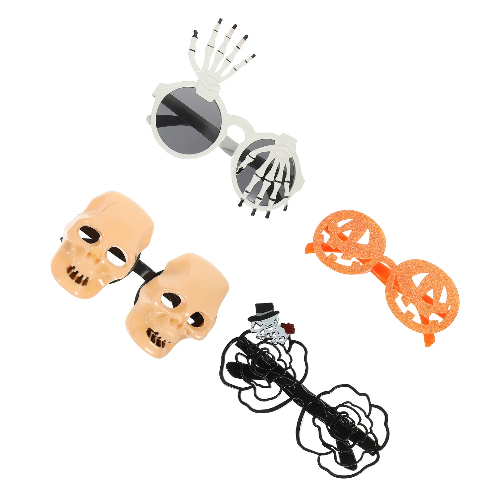 

4Pcs Halloween Decorative Eyewares Funny Poop Glasses for Festive Photos and Party Decorations Halloween Glasses