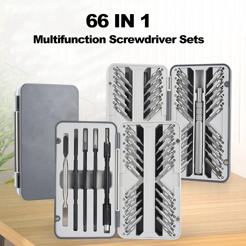 

66 in 1 Screwdriver Set Combination Disassembly Mobile Phone Computer Watch Electronic Clock Repair Hand Tool for Home Kit