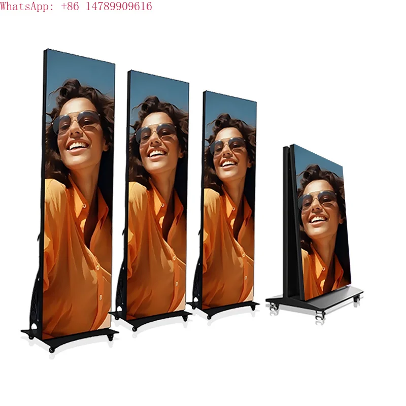 Customized Waterproof LED DisplayGQY Portable Foldable 8K HDR10+ LED Poster Totem Display Indoor Digital Screens Banner Video Wa
