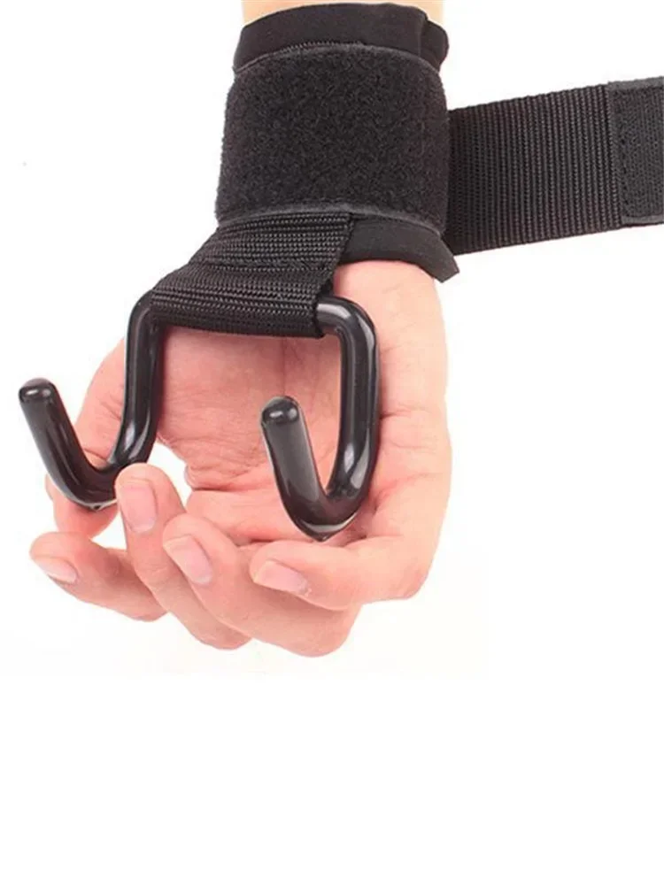 Weight Lifting Hook Fitness Gloves Hand-Bar Wrist Straps Heavy Duty Pull-ups Power Lifting Bodybuilding Deadlifts Training Grips