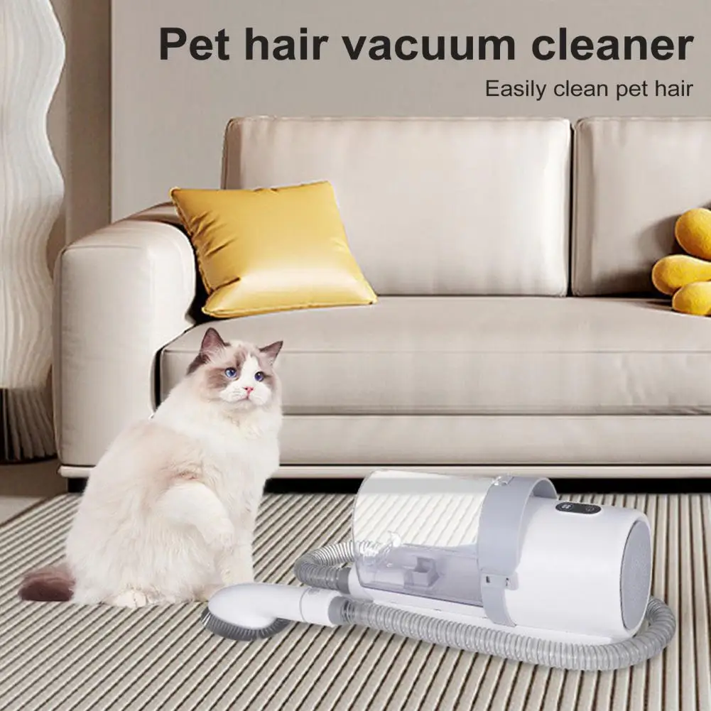 Dog Hair Vacuum & Grooming Kit, Pet Grooming Vacuum with 4 Limited Combs, 2.5L Dust Cup Dog Brush Vacuum with Grooming Tools for