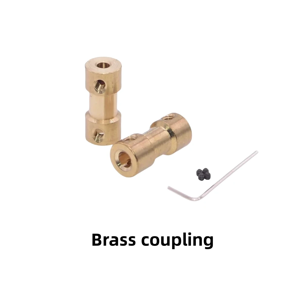 2 To 2.3/3 Brass Coupling Connect Motor Shaft Conversion Head 3-3/4/5/6/7/8 Free Wrench Screws