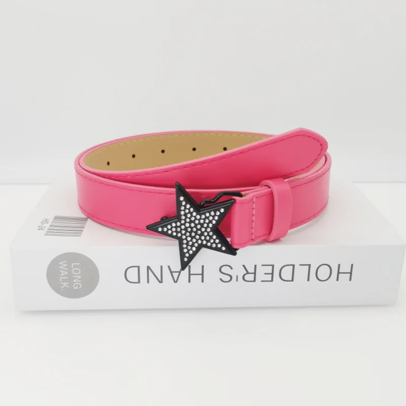 سبيكة الرجعية عرض حزام الخصر Y2k حزام الخصر بولي Leather الجلود مشد حزام ستار مشبك حزام قابل للتعديل حزام الخصر النساء حزام الخصر