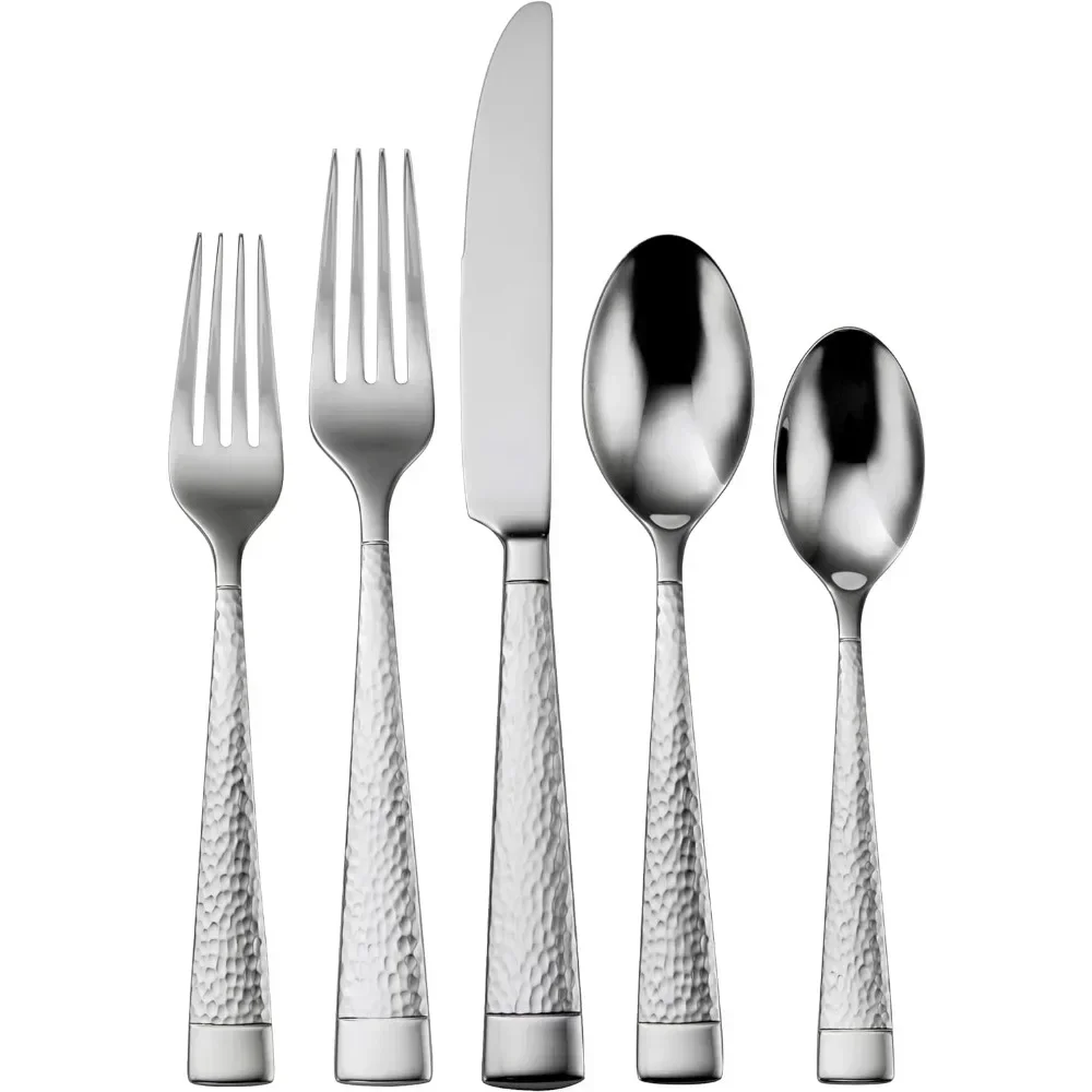 Service for 12 Spoon Set Sambre 65-Piece Flatware Set Dinnerware Sets Spoons Kitchen Cutlery Stainless Steel Cutlery Fork Dinner