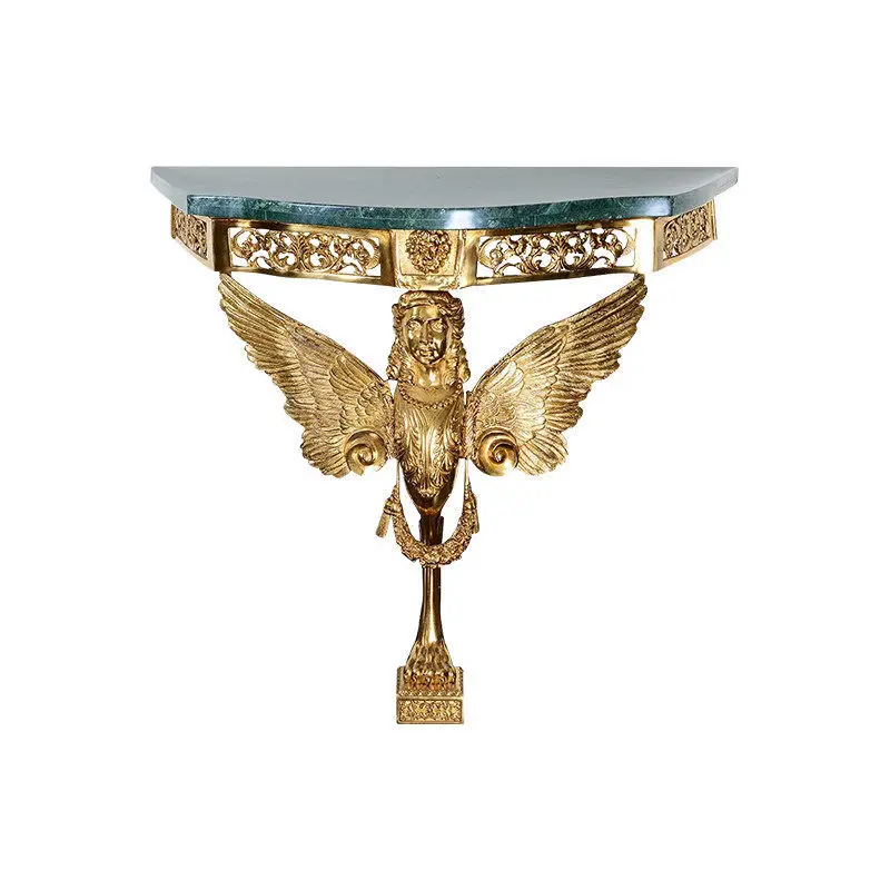 French dewaxing all copper angel luxury carved villa retro living room corridor marble desktop