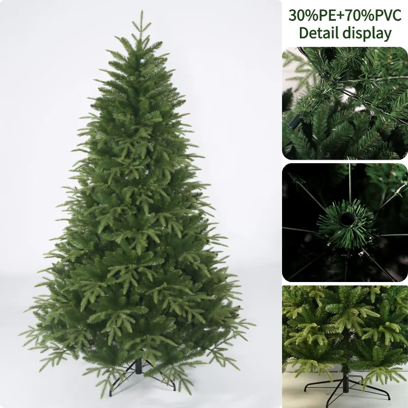 

Artificial Christmas Tree PE+PVC Material 120CM To 180CM with LED Lights Large Christmas Tree Family Party Atmosphere Decoration