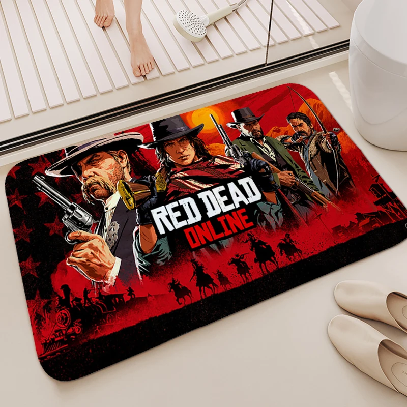 المطبخ مفرغة السجاد A-Red Dead Redemption 2s الأطفال سجادة غرفة النوم مدخل المنزل أنيمي البساط الجمالية ممسحة سجادة ضد الإنزلاق #2