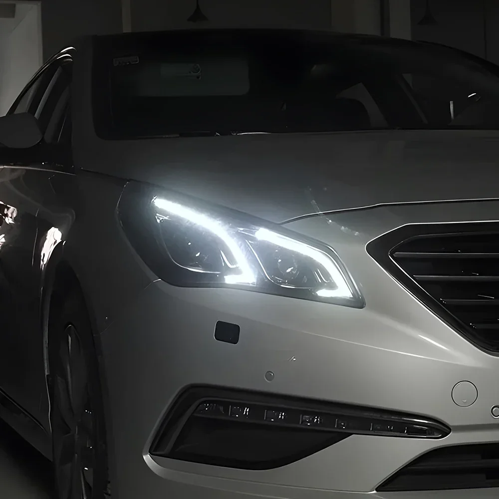 Car Front Lamp for Sonata 9 2015-2018 Upgrade Benz E Style Design Auto Led Headlights Assembly Projector Lens Tool Accessories