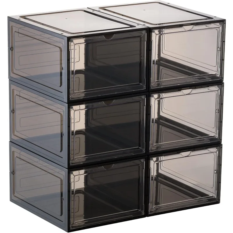 Sturdy Shoe Storage Boxes Organizer Box,Fit Closet Organizers Case,Easy Snap-on Assembly Shoe Boxes