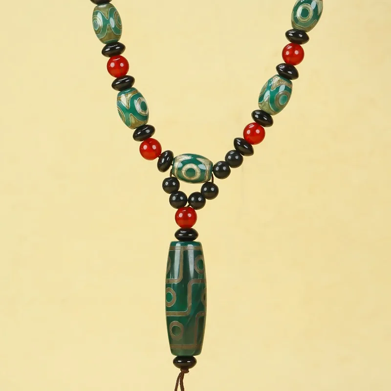 

Bohemian Men's and Women's Agate Beaded Sweater Chain Necklace