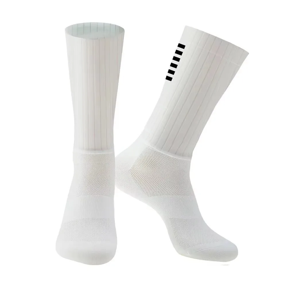 Chaussettes coordonnantes en silicone pour homme, accessoire de sport, de vélo, de course, de cyclisme, nouvelle collection été 2024